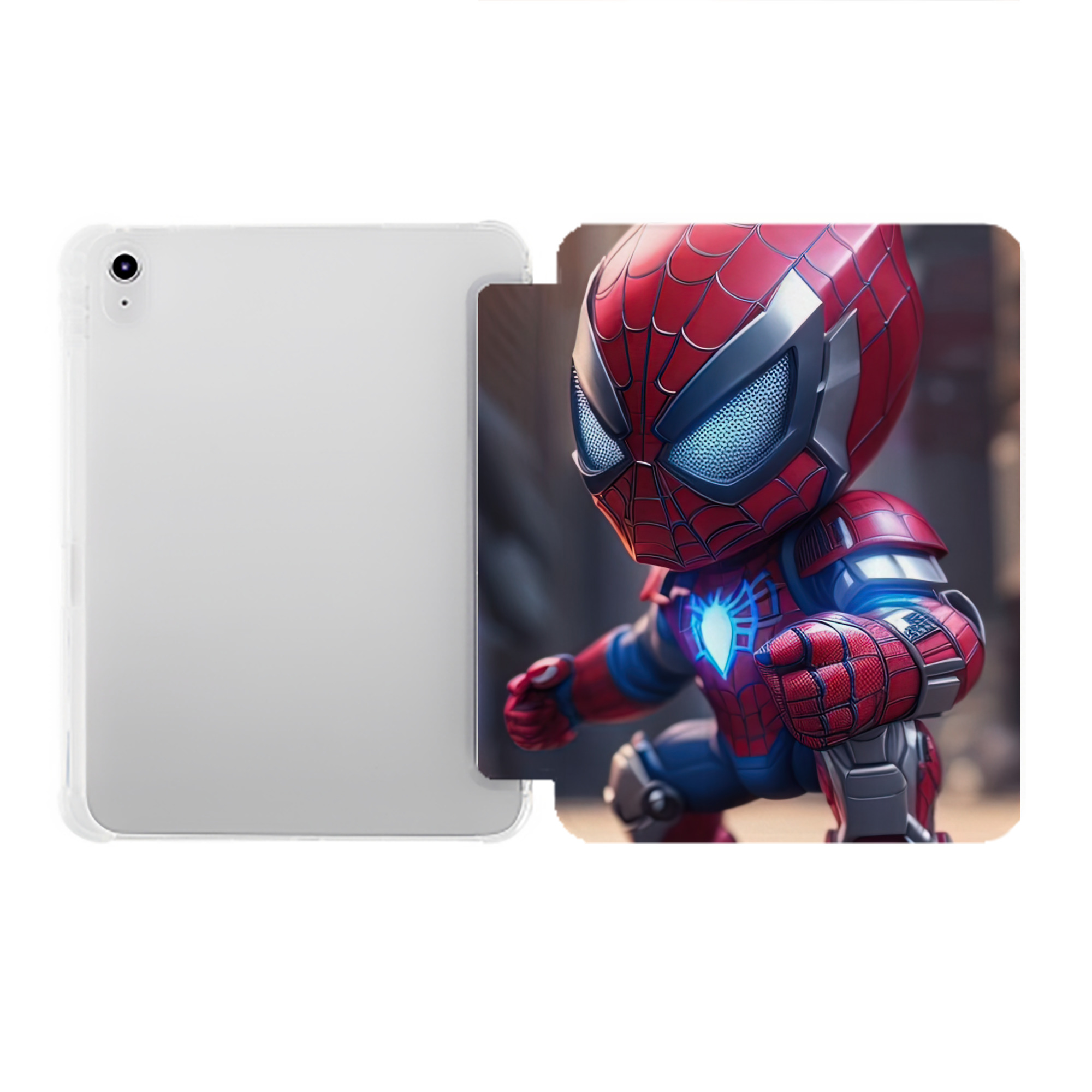 （画像用） Spider Man スパイダーマン IPad ケース ペン収納付き 三つ折りスタンド PUレザー×シリコン 対応機種9.5/10.5/10.9インチ